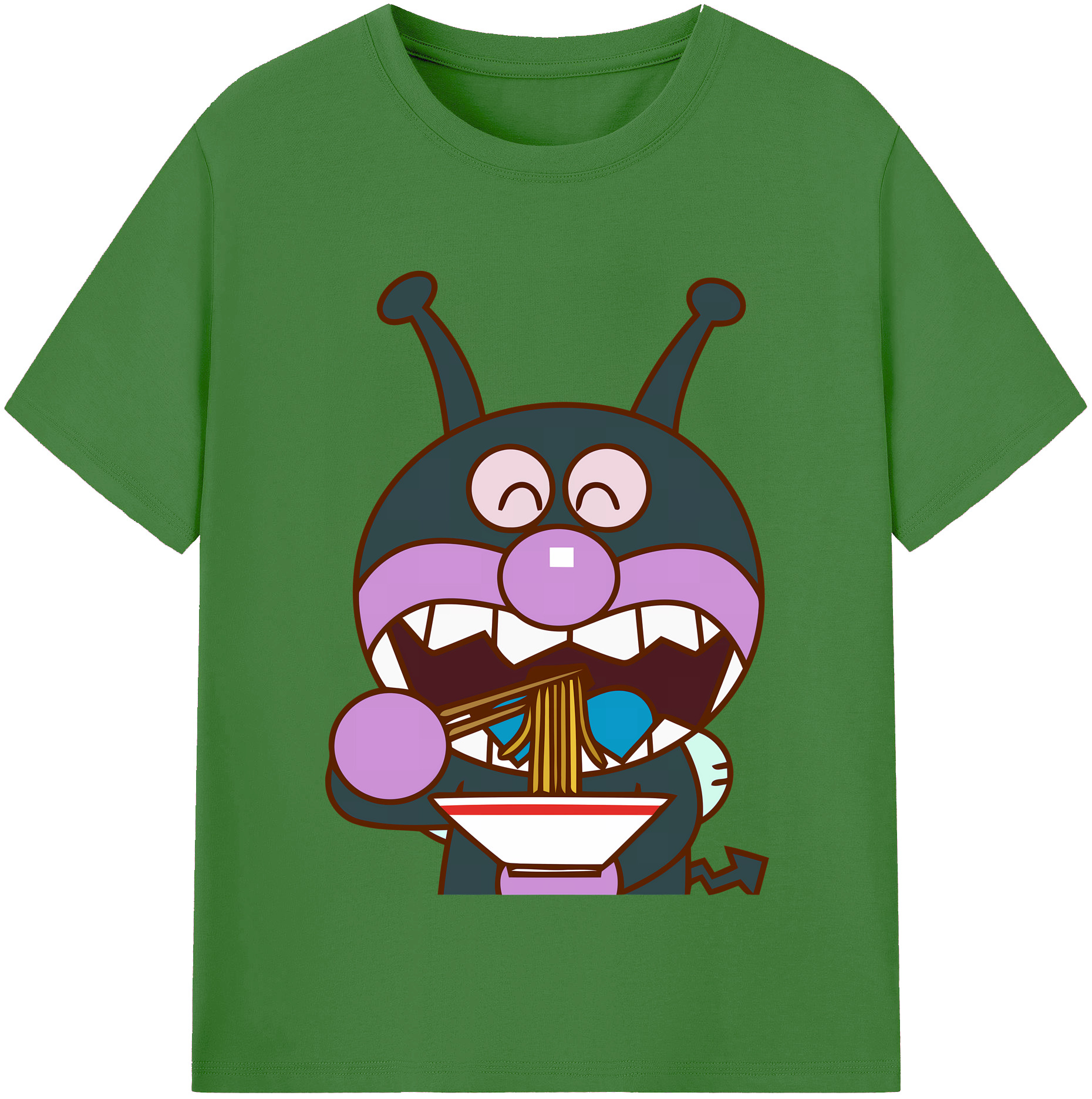 （画像用） アンパンマン Anpanman レディースカジュアルプリントTシャツ（綿100％）